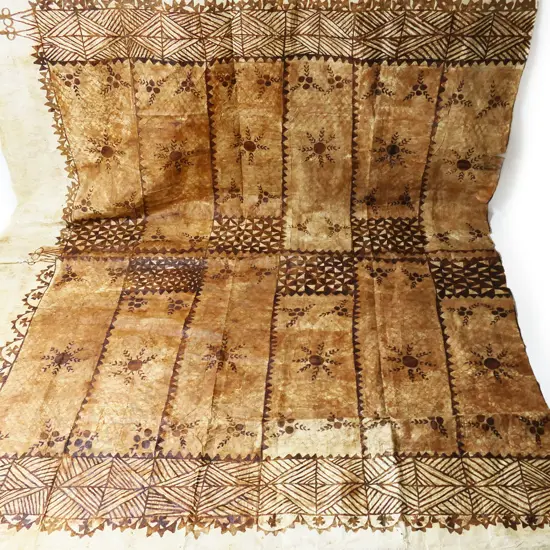 A very large Tongan ngatu (tapa),